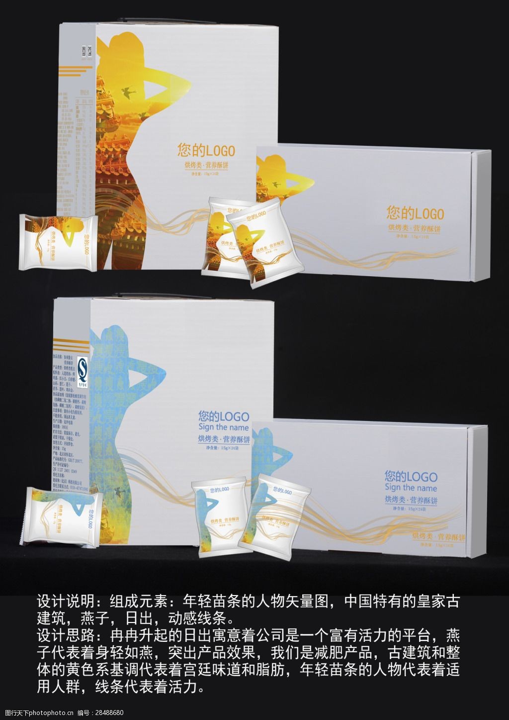 簡約環(huán)保 減肥產品包裝盒設計模板指南